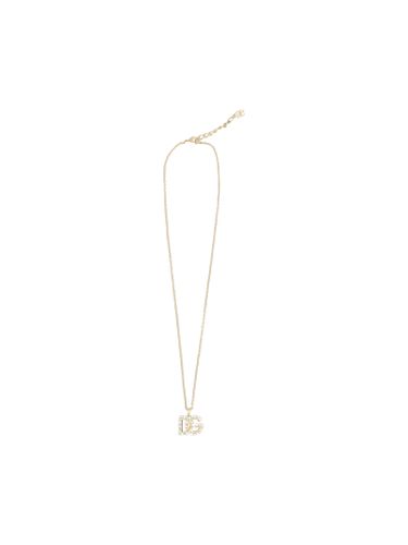 Rhinestone Logo Necklace - Dolce & Gabbana - Modalova