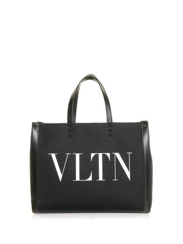 Canvas Shopping Bag With Logo - Valentino Garavani - Modalova