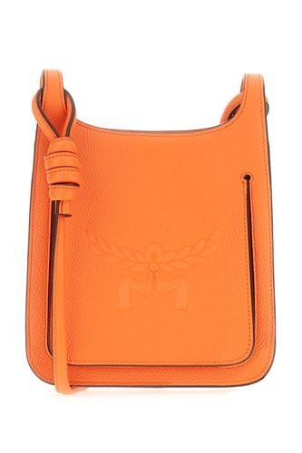 Orange Leather Mini Hummel Crossbody Bag - MCM - Modalova