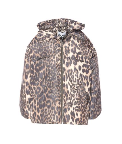 Ganni Leopard Print Puffers Midi - Ganni - Modalova