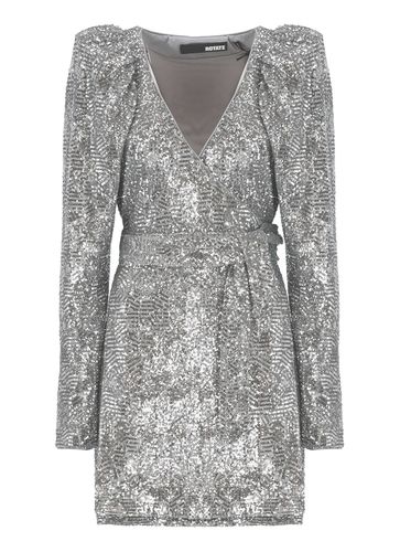 Wrap Mini Dress With Paillettes - Rotate by Birger Christensen - Modalova