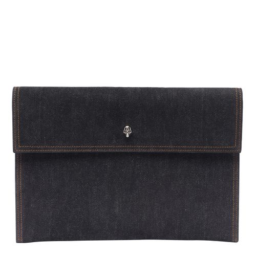 Skull Denim Clutch - Alexander McQueen - Modalova