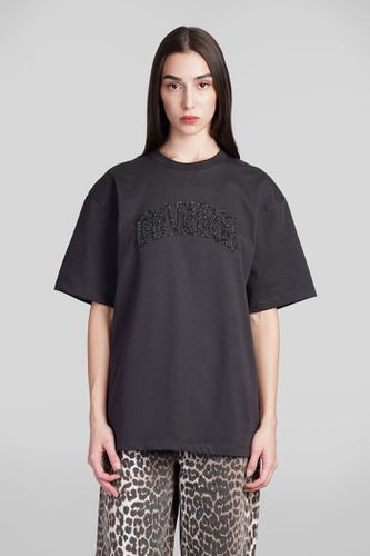 Ganni T-shirt In Black Cotton - Ganni - Modalova