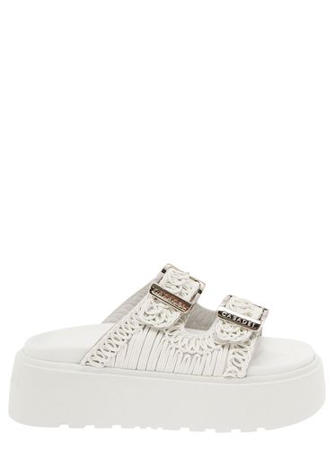 Birky Ale Slippers With Cornely Embroidery And Xl Buckles In Fabric Woman - Casadei - Modalova