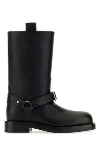 Burberry Black Leather Ankle Boots - Burberry - Modalova