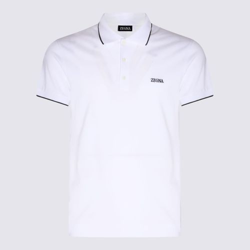 Zegna White Cotton Polo Shirt - Zegna - Modalova