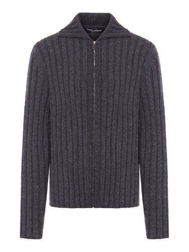Zipped Knitted Sweater - Dolce & Gabbana - Modalova