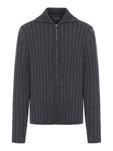 Zipped Knitted Sweater - Dolce & Gabbana - Modalova