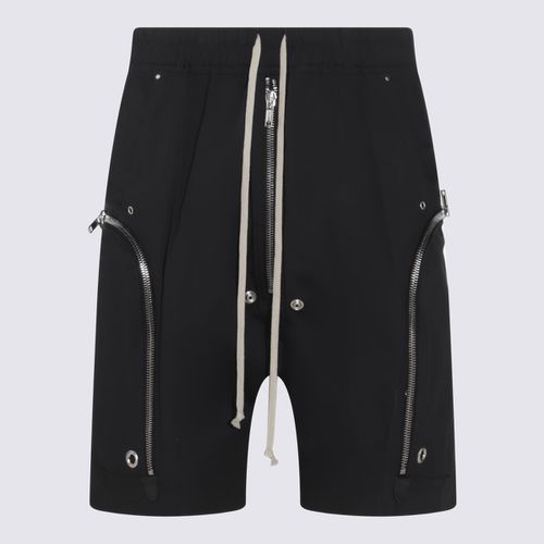 Rick Owens Black Cotton Shorts - Rick Owens - Modalova