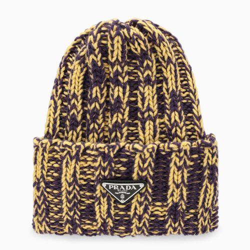 Violet/yellow Wool And Cashmere Hat - Prada - Modalova