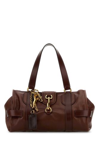 Brown Leather Kerala 25 Shopping Bag - Chloé - Modalova