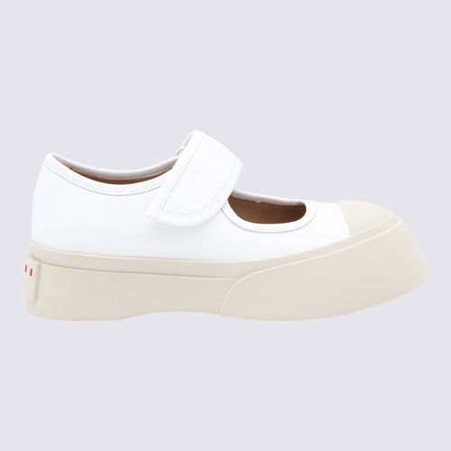 Marni White Leather Mary Jane Flats - Marni - Modalova