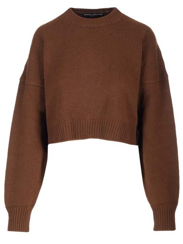 Cashmere And Wool Crop Sweater - Dolce & Gabbana - Modalova