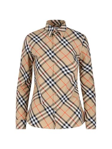 Long-sleeved Checked Buttoned Shirt - Burberry - Modalova