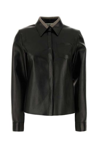 Fendi Black Nappa Leather Shirt - Fendi - Modalova