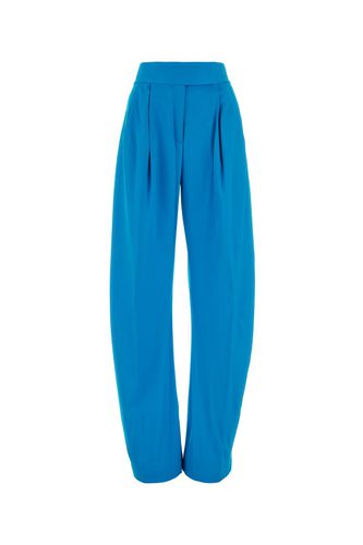 Turquoise Stretch Wool Wide-leg Gary Pant - The Attico - Modalova