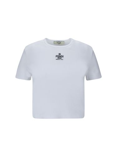 Fendi Logo Cotton T-shirt - Fendi - Modalova