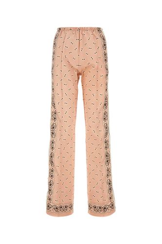 Printed Linen Blend Pant - Palm Angels - Modalova