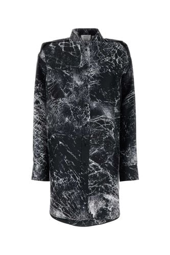 Printed Silk Shirt Dress - Alexander McQueen - Modalova