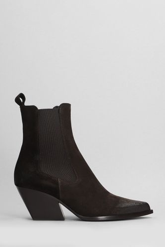 Texan Ankle Boots In Suede - Elena Iachi - Modalova