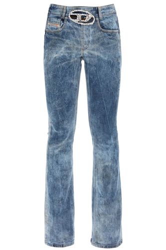 D-ebbey Jeans With Jewel Buckle - Diesel - Modalova