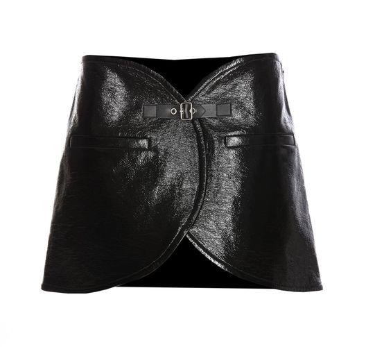 Courrèges Ellipse Vinyl Mini Skirt - Courrèges - Modalova