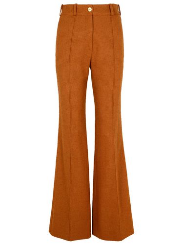 Patou Brown Wool Blend Flare Pants - Patou - Modalova