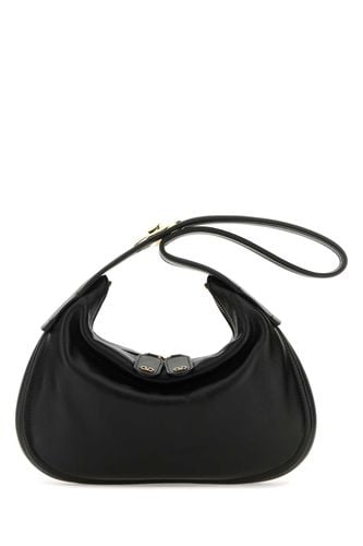 Black Nappa Leather Small Go-hobo Shoulder Bag - Valentino Garavani - Modalova