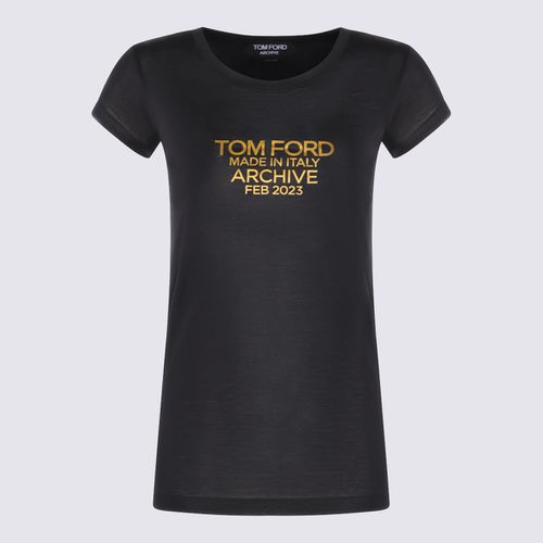 And Gold Silk T-shirt - Tom Ford - Modalova