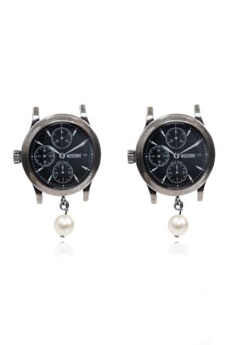 Moschino Earrings With Watch Motif - Moschino - Modalova