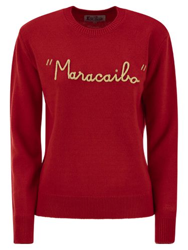 Wool And Cashmere Blend Sweater With Embroidery Maracaibo - MC2 Saint Barth - Modalova