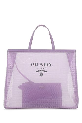 Prada Lilac Mesh Shopping Bag - Prada - Modalova