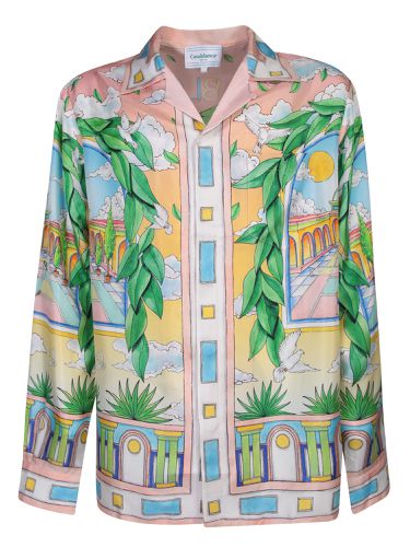 Multicolor Ideal Landscape Silk Shirt - Casablanca - Modalova