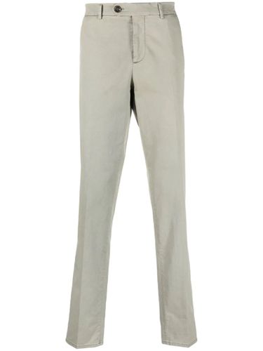 Green Stretch Cotton Slim Fit Chinos - Brunello Cucinelli - Modalova