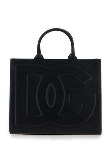 Handbag With Tonal Dg Detail In Smooth Leather Woman - Dolce & Gabbana - Modalova