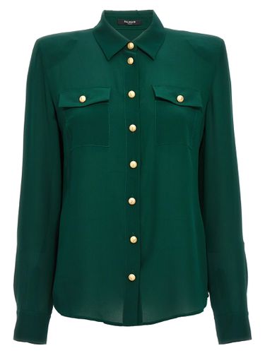 Balmain Crêpe De Chine Shirt - Balmain - Modalova