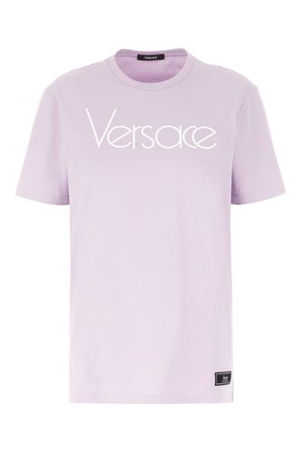 Versace Lillac Cotton T-shirt - Versace - Modalova