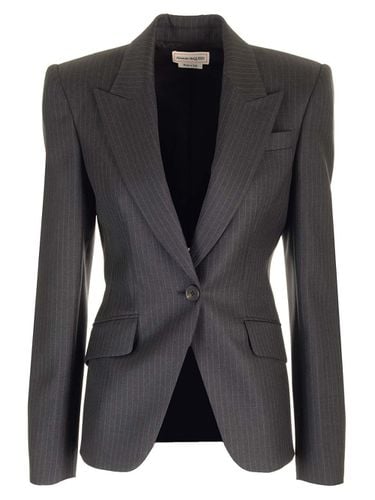 Pinstripe Single-breasted Jacket - Alexander McQueen - Modalova