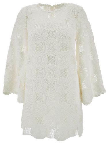 Mini Dress With Long Sleeves And Slip In Guipure Lace Woman - Zimmermann - Modalova