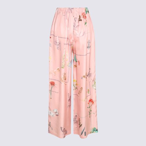 Lanvin Pink Silk Floreal Pants - Lanvin - Modalova