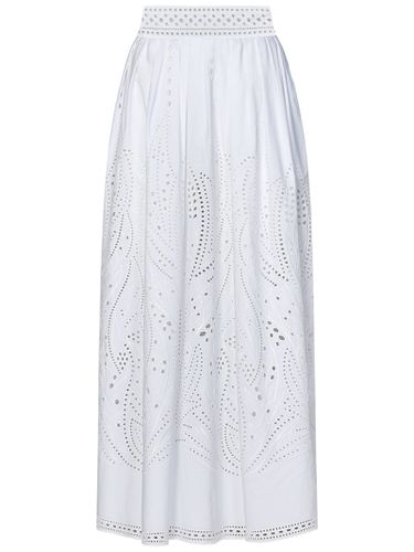 Lace-detail High Waist Maxi Skirt - Alberta Ferretti - Modalova