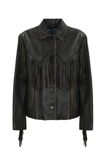 Eracle Leather Effect Jacket With Fringes - Weekend Max Mara - Modalova