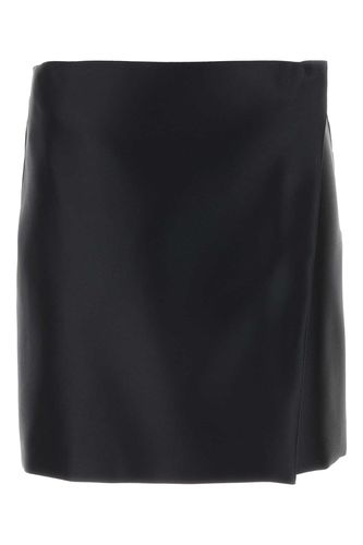 Black Satin Mini Skirt - Philosophy di Lorenzo Serafini - Modalova