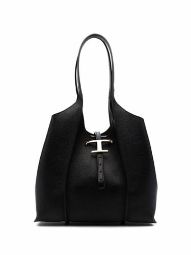 T Timeless Shopping Bag In Black Leather - Tod's - Modalova