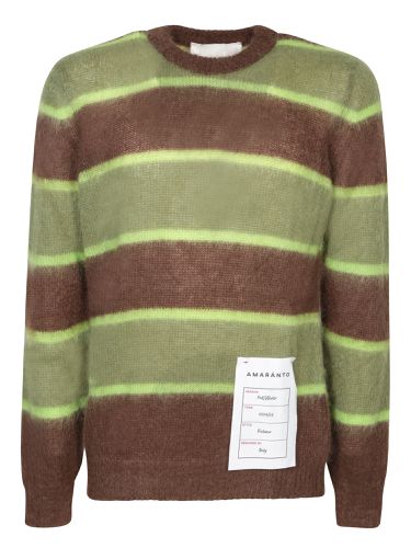 And Green Striped Sweater - Amaranto - Modalova