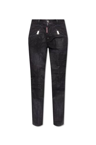 High-waist Skinny-cut Embellished Jeans - Dsquared2 - Modalova