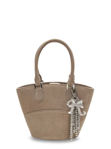 Suede Shoulder Bag With Charms - self-portrait - Modalova