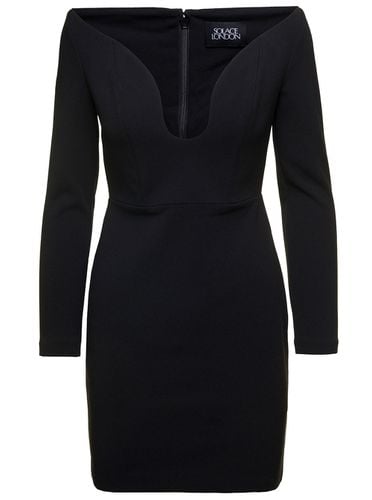 Uma Mini Dress With Long Sleeves And U-neck In Polyester Woman - Solace London - Modalova