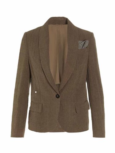 Linen Single Breast Blazer Jacket - Brunello Cucinelli - Modalova