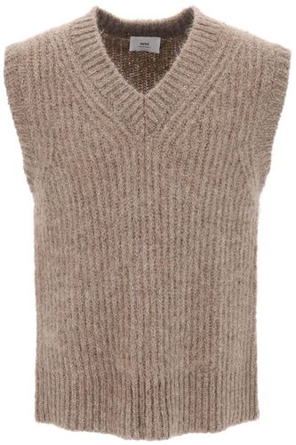 Ribbed Alpaca Sweater Vest - Ami Alexandre Mattiussi - Modalova